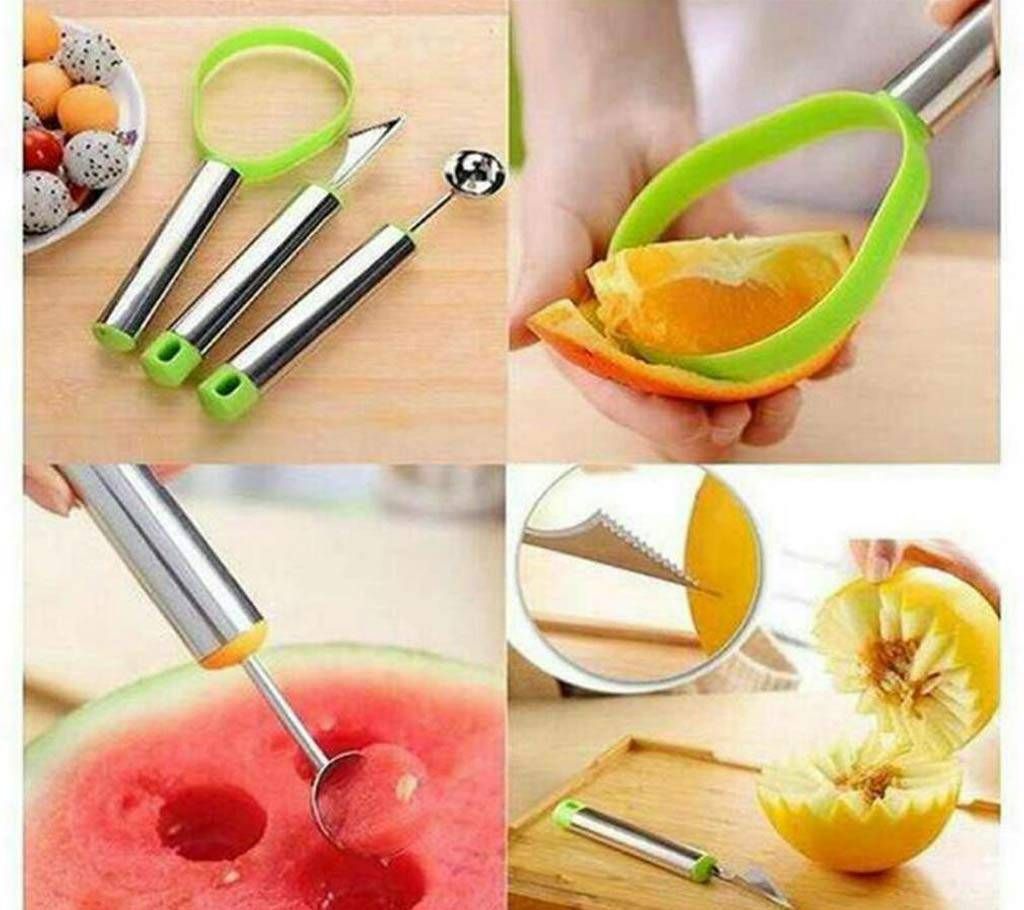 3 pc fruit cutter set