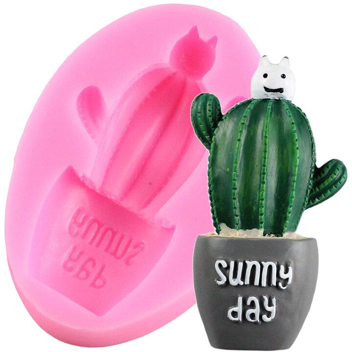 DIY Cactus Silicone Mold Succulents Plaster Fondant Molds Cake Decorating Tools Candy Chocolate Gumpaste Mould Baking Moulds