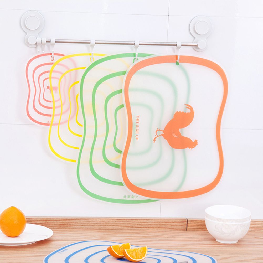 Kitchen Cutting Board Flexible Transparent Fruit Vegetable Slice Anti-slip Tool