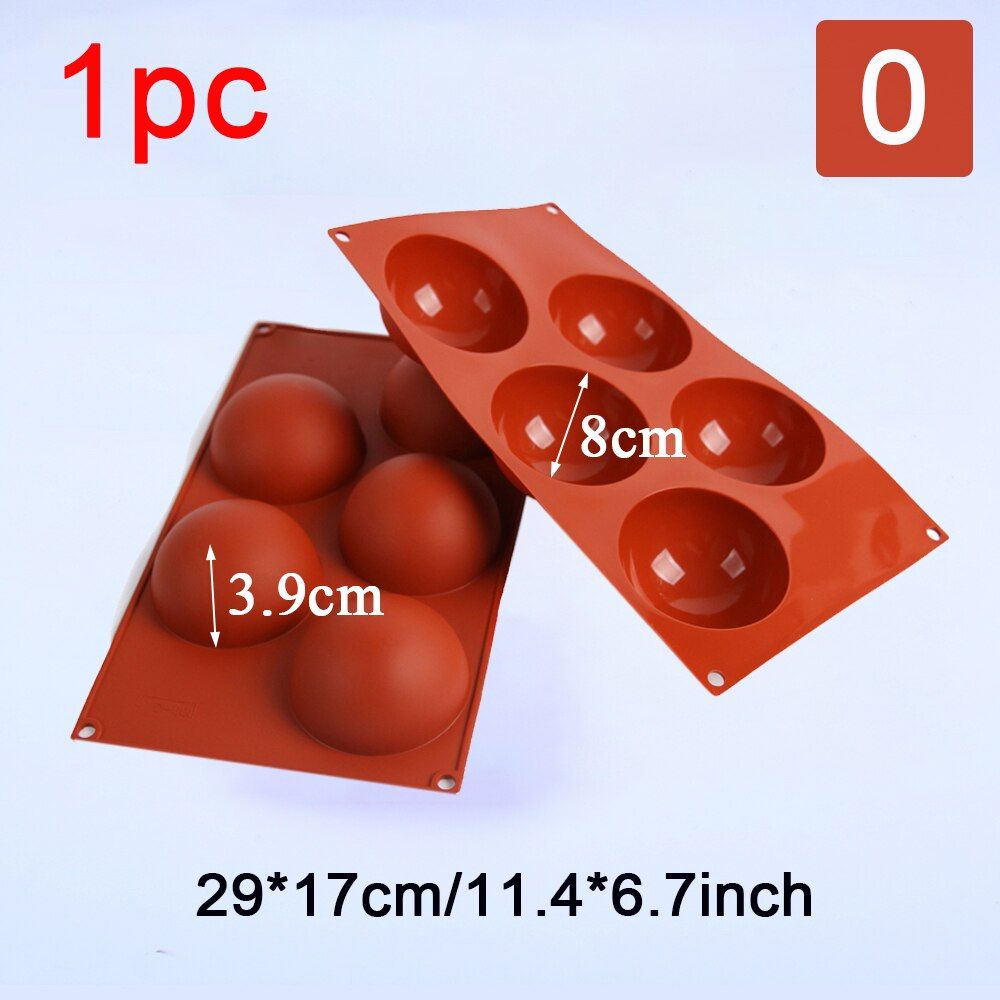 BAKER DEPOT dome silicone chocolate mold round cake pastry form candy jelly gummy pudding mould soap resin tool DIY cakes