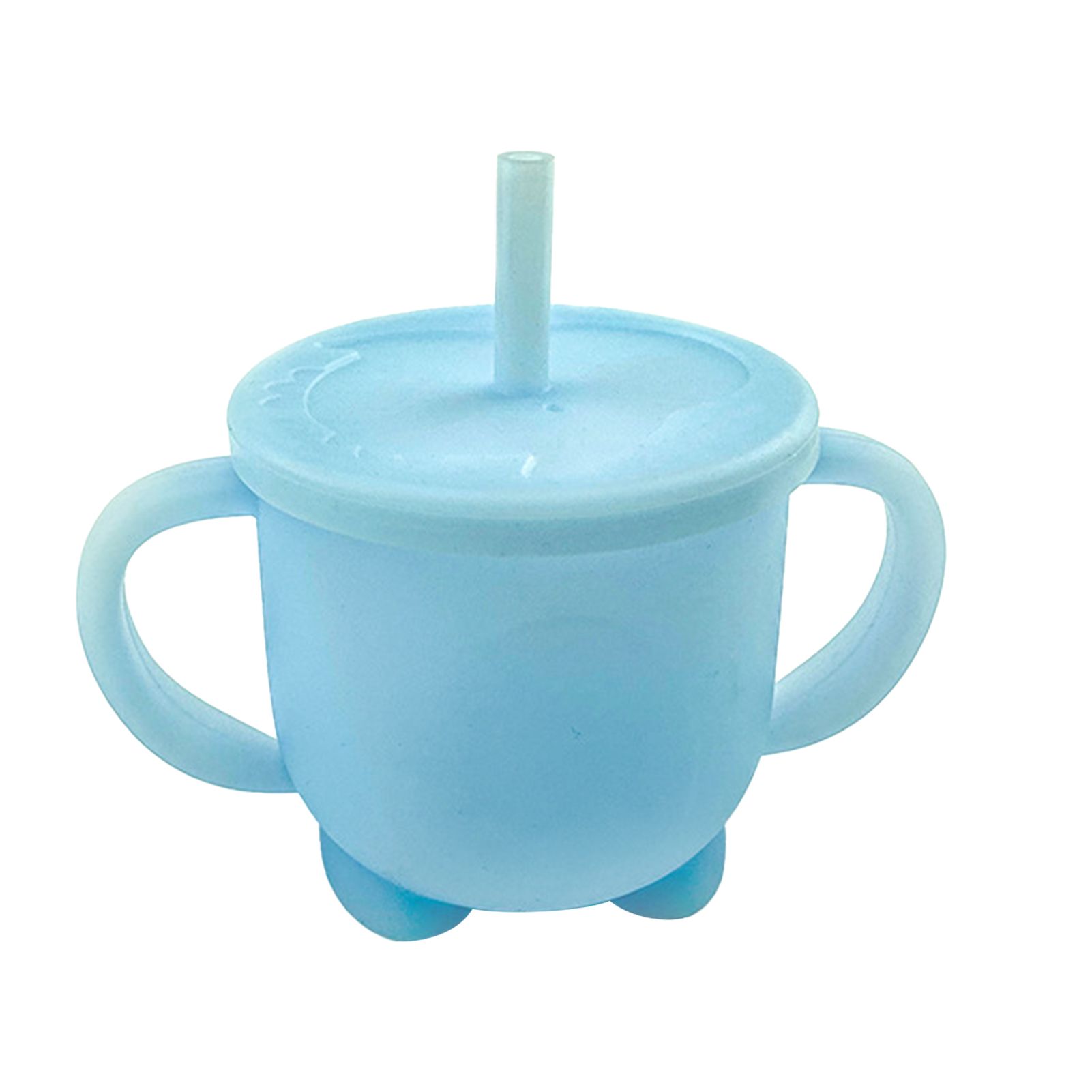 160ml Elastic Water Cup Anti-slid Silicone Clear Scale Heat Insulation Feeding Cup for Home