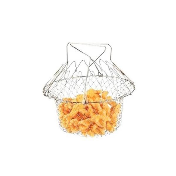 12 In 1 Stainless Steel Chef Basket- Silver