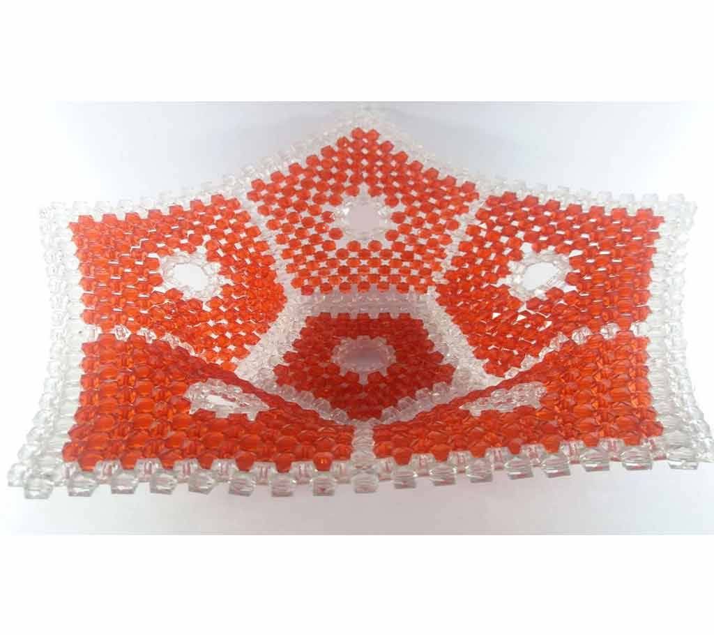 Beaded Basket Star Shaped Show Piece
