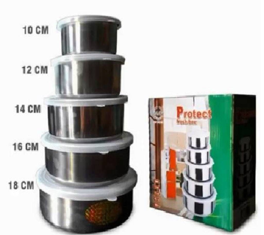 5 piece Stainless Steel Food Box