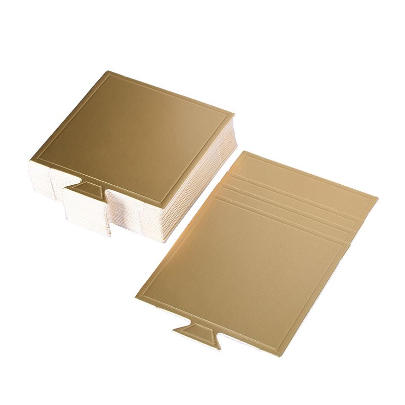 200 Pcs 3.54 Inch Mini Cake Boards, Small Square Gold Mousse Cake Cardboard Set,Cupcake Cake Base, Dessert Displays Tray,Disposable Paper Coasters,for Wedding Party Cake Pastry Cup