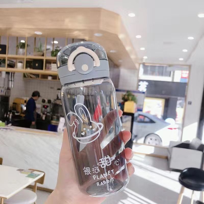 450ml PP Plastic Portable Water Bottles for Drinking Cartoon Deer Dinosaur Tea Mug Deer Outdoor Sport Camping Gym Supplies