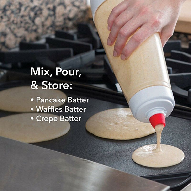 Hand Batter Mixer Bottle Hand Waffles Crepes Dispenser Cream stirring dispenser muffin mixing bottle with scale hot sell