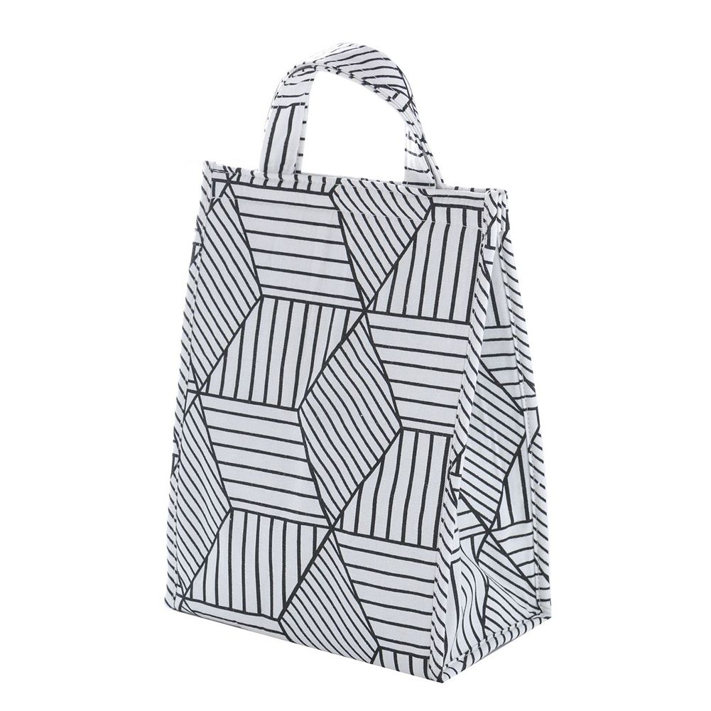 Portable Grid Insulated Lunch Picnic Tote Cooler Bag Bento Box Storage Pouch