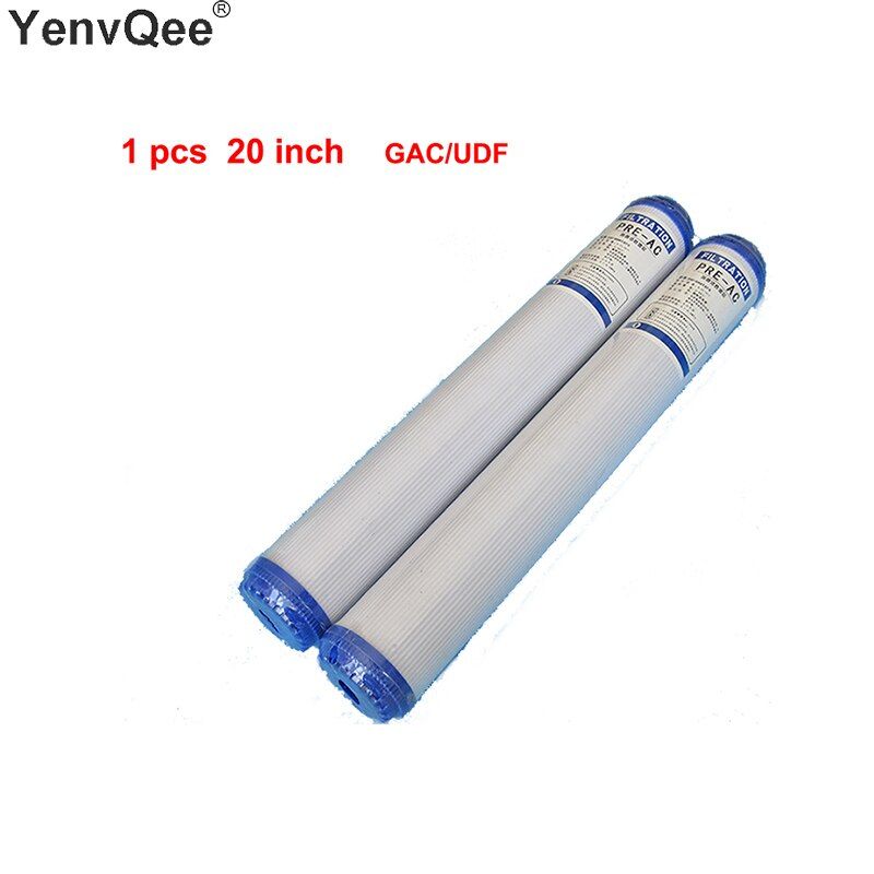 20-Inch Water Purifier Filter UDF/GAC GRANULAR ACTIVATED CARBON 5 MICRONTASTE/ODOR CARBON  FOR REVERSE OSMOSIS