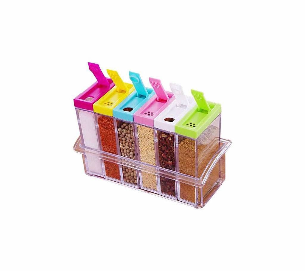Seasoning Multi Color Six Piece Spice pot Set