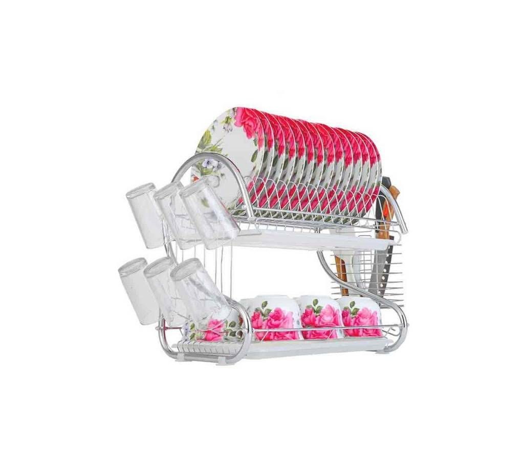 2 Layer Kitchen Dish Drainer 