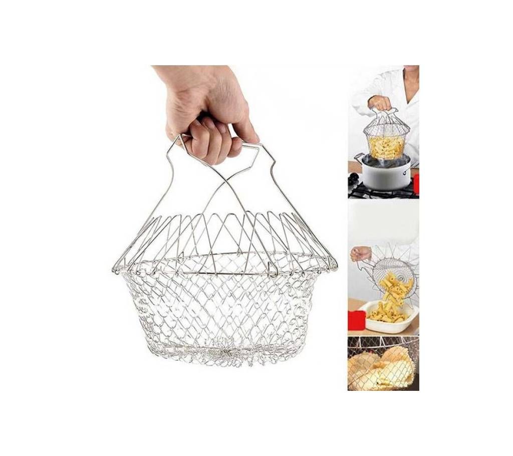 12 In 1 Stainless Steel Basket Kitchen Tool - Silver 400g