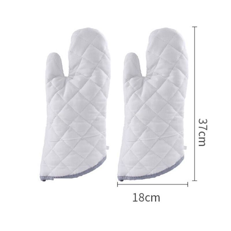 2Pcs Cotton Oven Thick Gloves Heatproof Mitten Kitchen Cooking Microwave Mitt