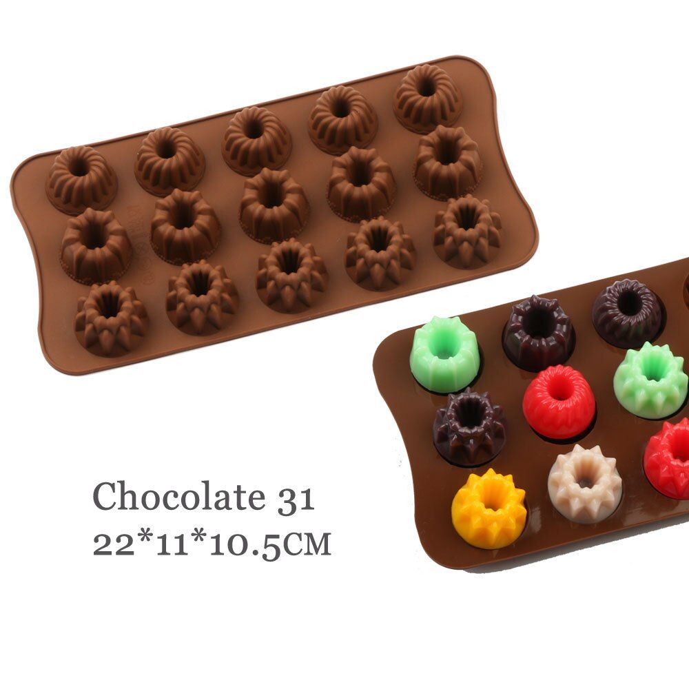 Silicone chocolate molds candy mold ice mold baking Tools 3D flower shape for cake cupcake muffin chocolate DIY