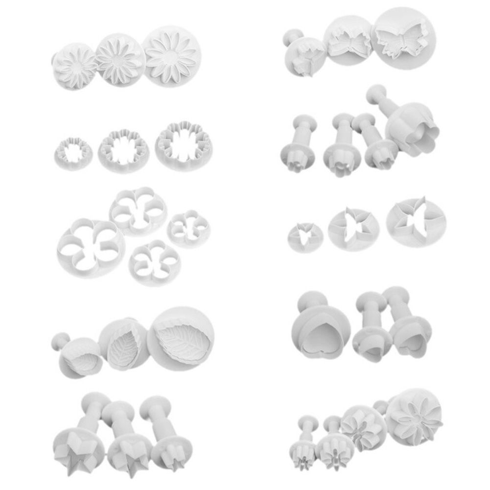 33Pcs/Set Fondant Spring Emboss Mould Cake Biscuit Making Decorative Tool
