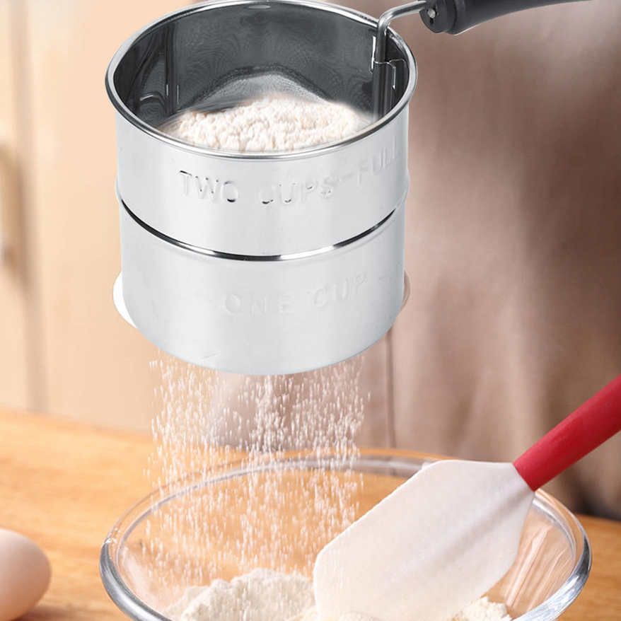 Flour Sieve Household Single Layer Handheld Powder Sifter Fine Mesh Kitchen Bakeware Supplies