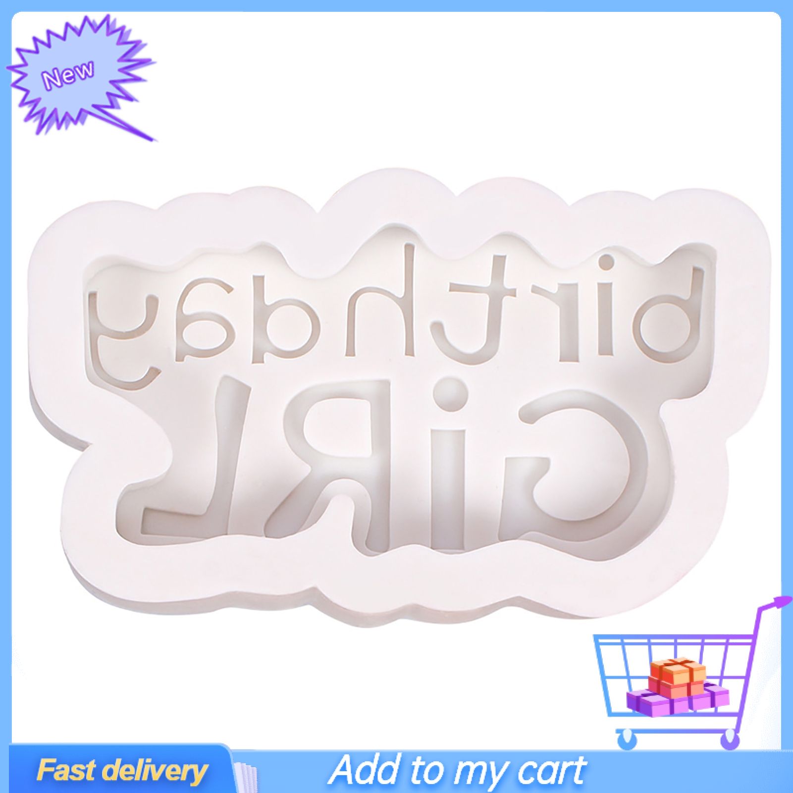 Happy Birthday Mold 3D DIY Mini Silicone Fondant Alphabet Chocolate Mould for Home