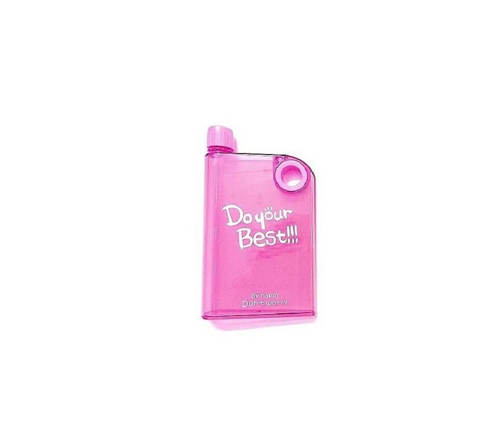 Notebook Water Bottle 380 ml - Pink