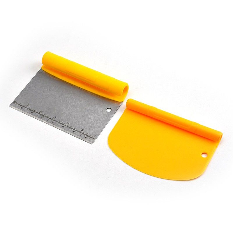 Stainless Steel Pizza Dough Scraper Cutter Patisserie Baking Pastry Spatulas Fondant Bakeware Accessories Cake Decoration Tools