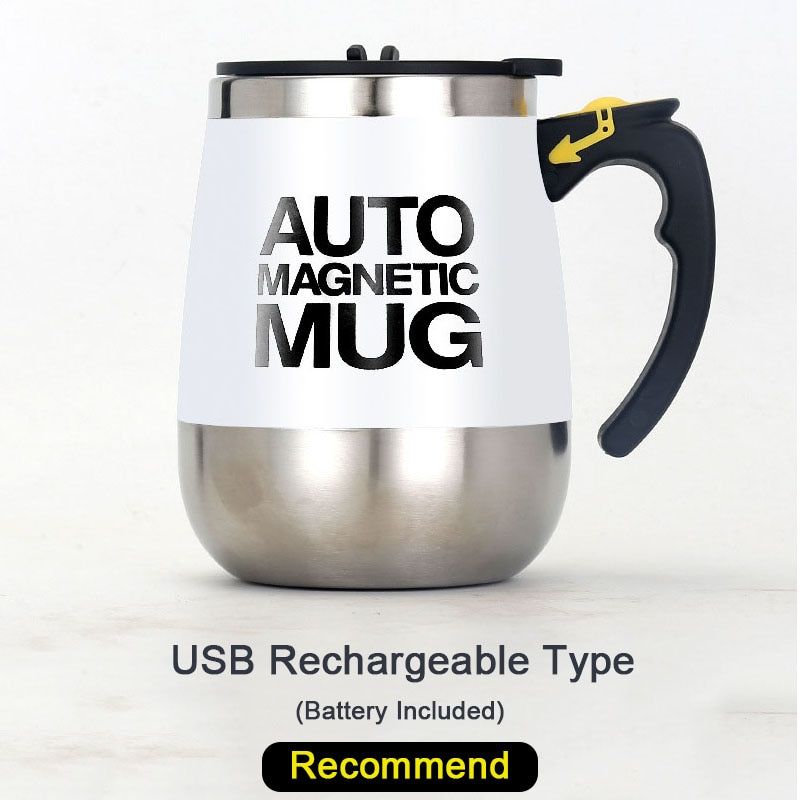USB Rechargeable Automatic SStirring Magnetic Mug Creative Electric Smart Mixer Coffee Milk Mixing Cup Water Bottle
