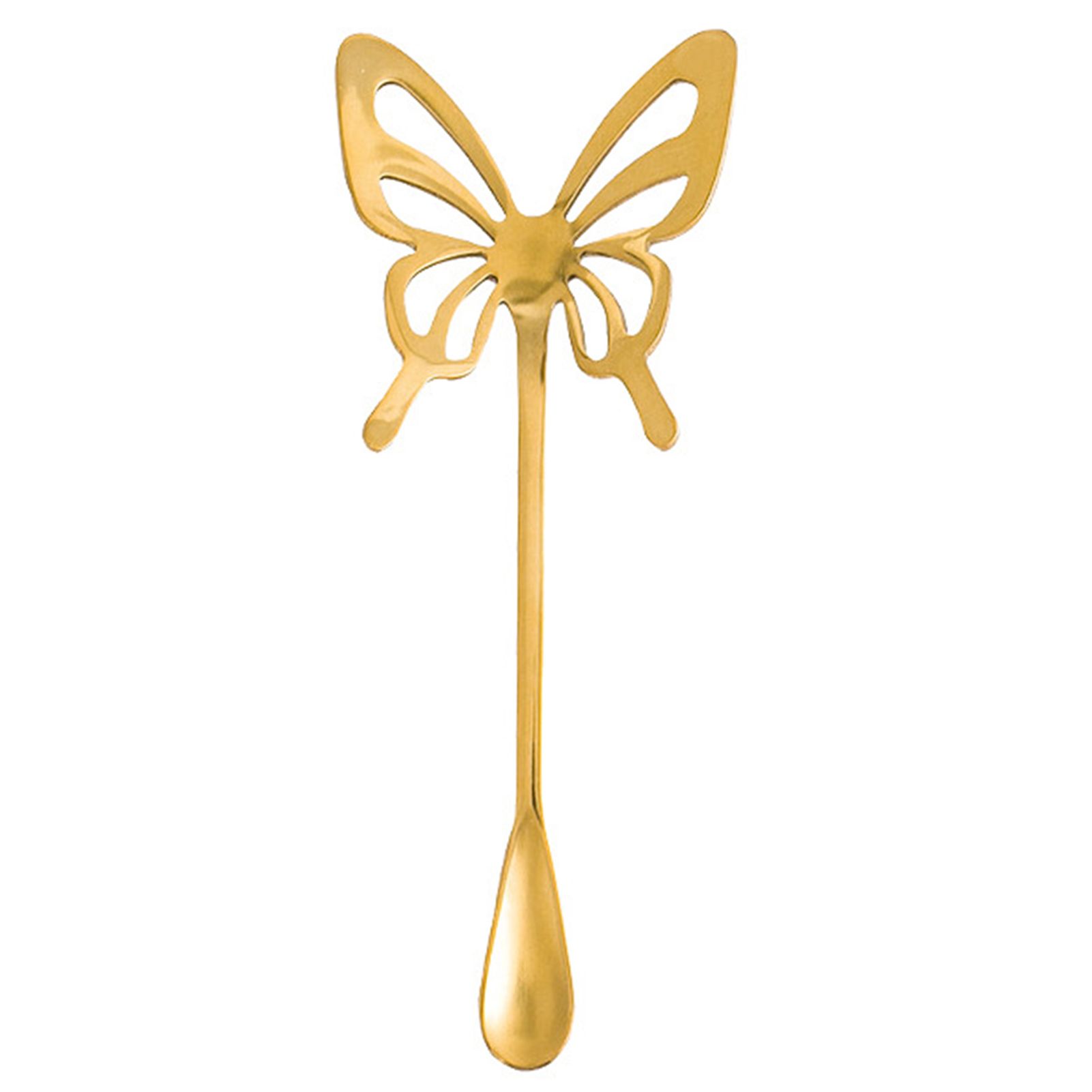 Stirring Spoon Exquisite Durable Stainless Steel Hollow Butterflies Shape Coffee Hanging Cup Scoop Teaspoon for Daily Use