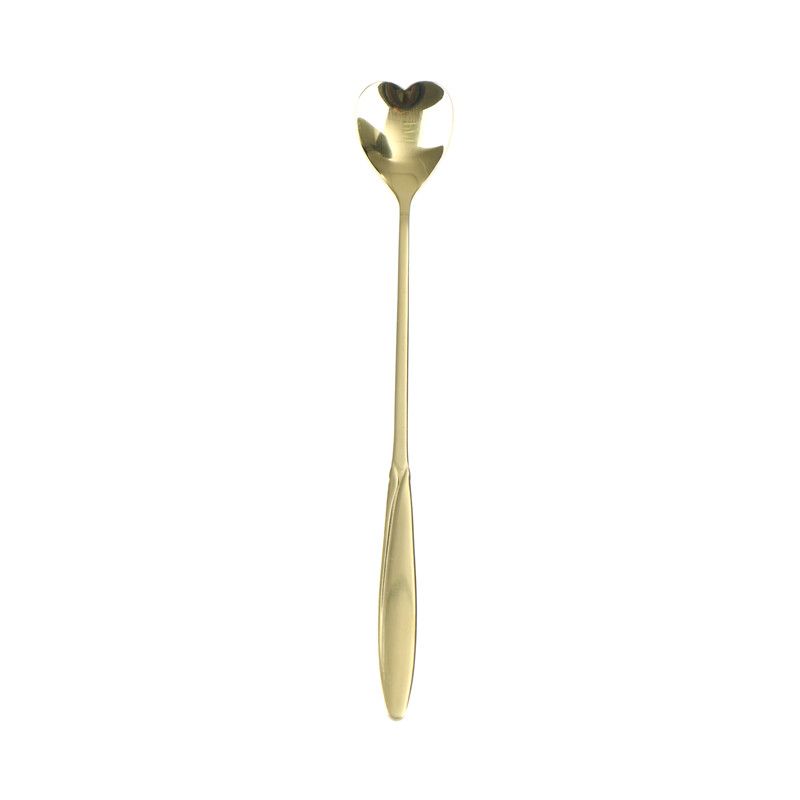 stainless steel heart shaped stirring spoon flatware dessert spoon kitchen accessories