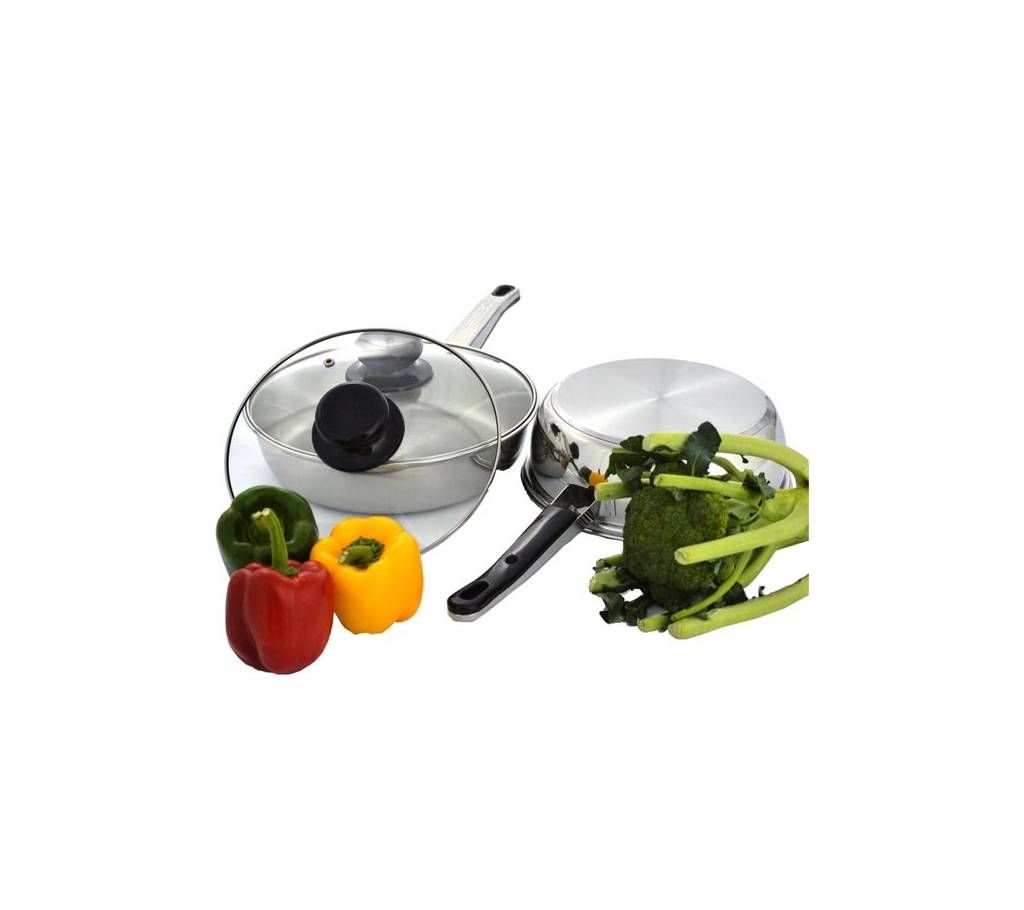 Frying Pan With Glass Lid (22cm)(Deep)