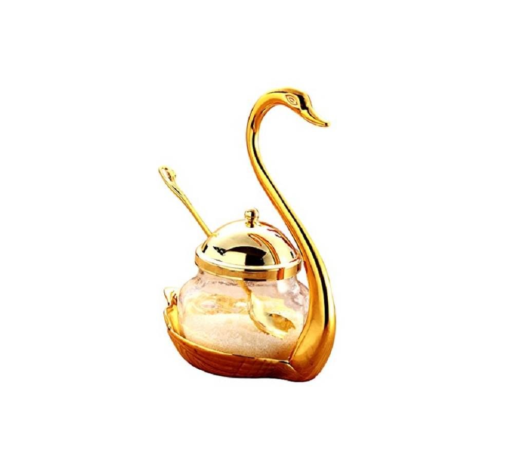 Swan sugar bowl with spoon set
