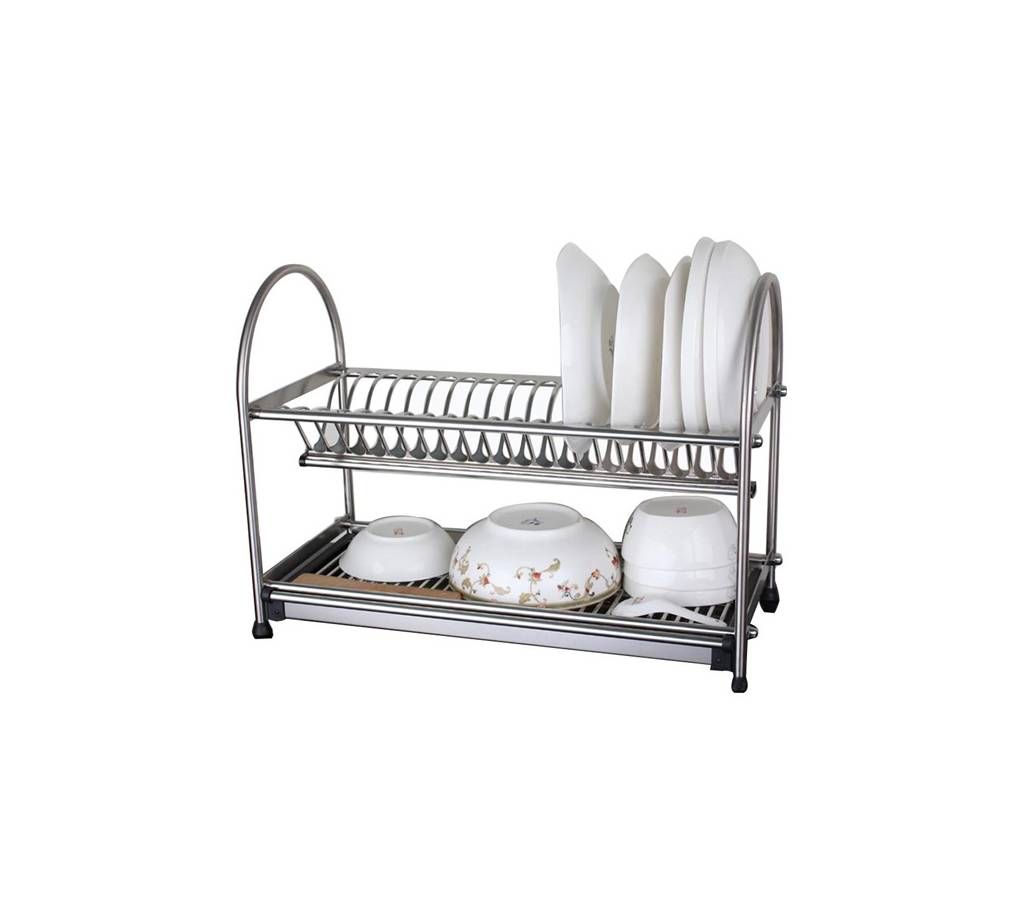 2 Layer/Tier Stainless Steel Kitchen Dishes Rack