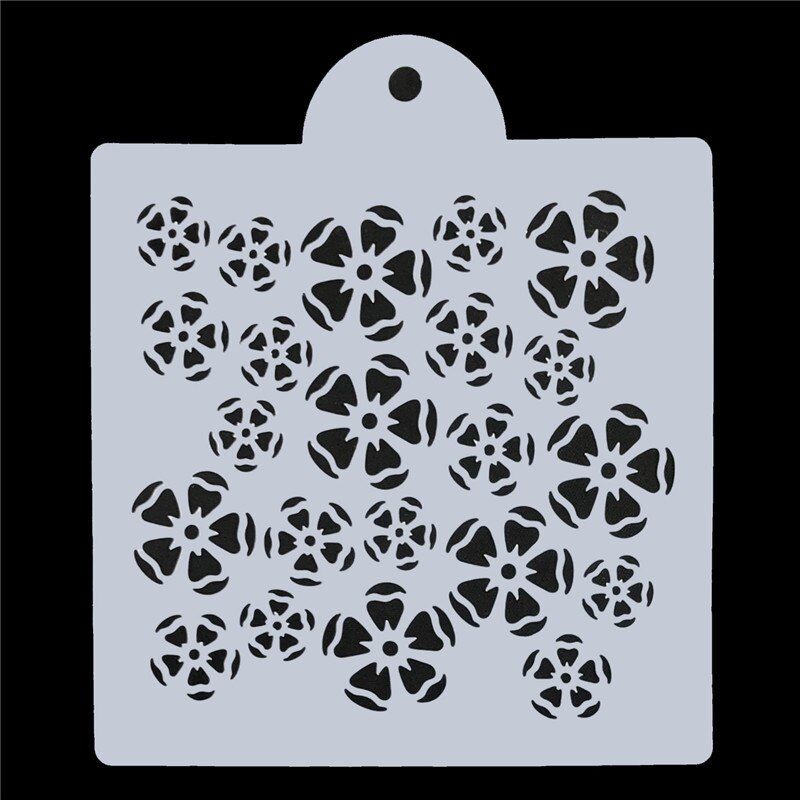 6inch DIY Flower Animal Plastic Cake Stencil Mold Lace Pad Spray Flower for Wall Painting Cupcake Decoration Baking Tool Moulds
