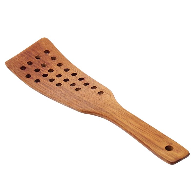 24 Holes Filter Spatula Special Wooden Spatula for Non-Stick Cooking Spatula High Temperature Resistant Spatula