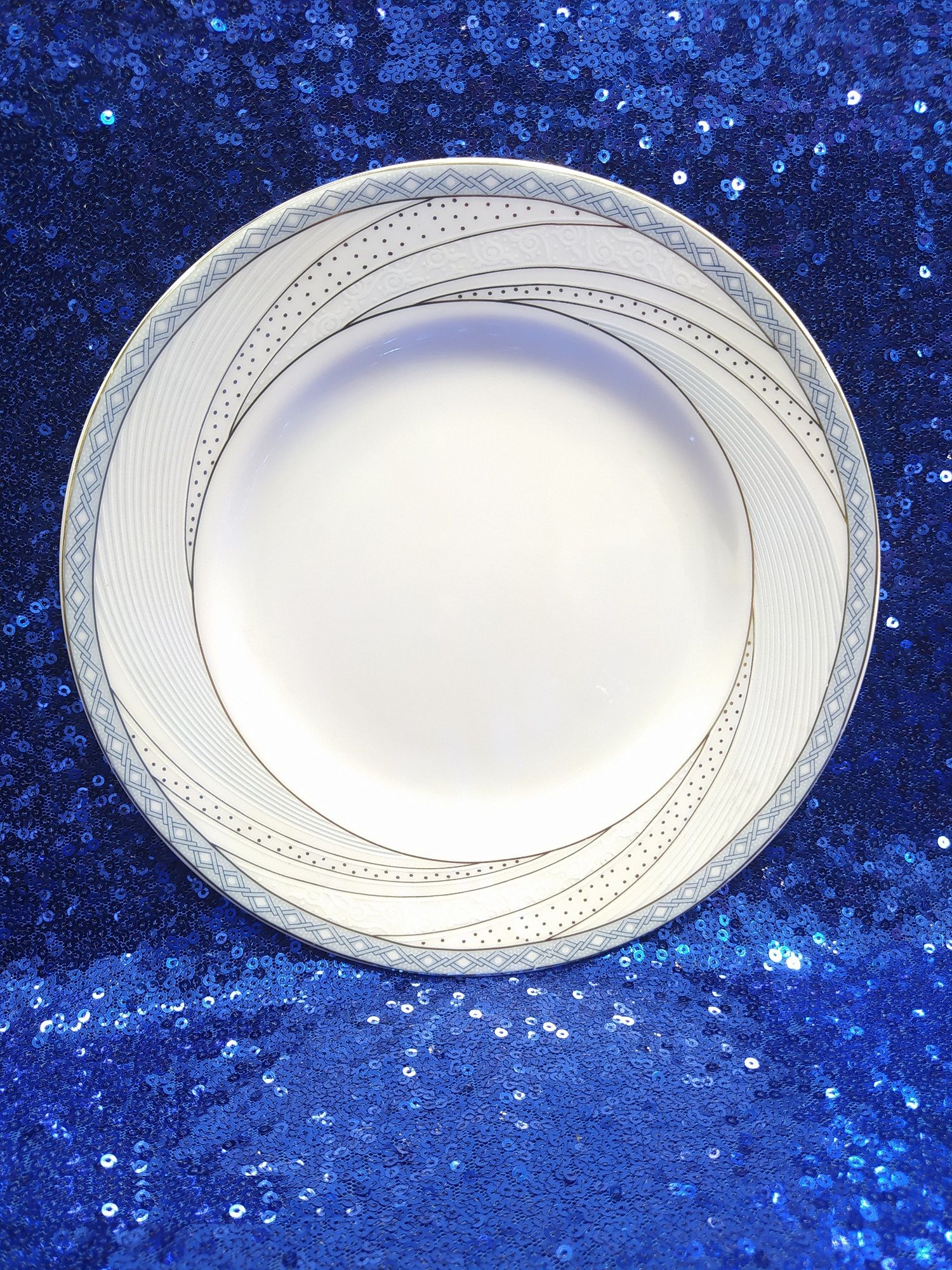 HALF PLATE 6 PCS SET, WPRK AROUND / BORDER DECORATION