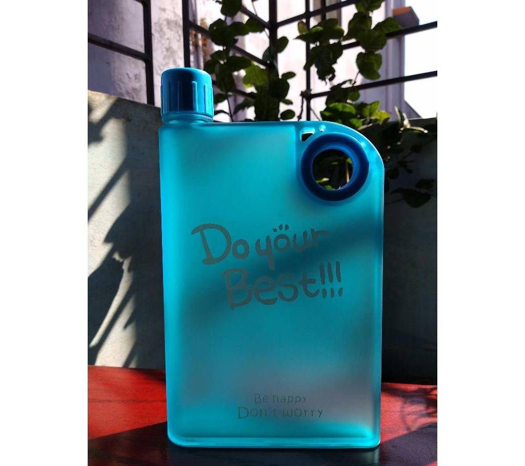 Flat Water Bottle Notebook Portable Cup