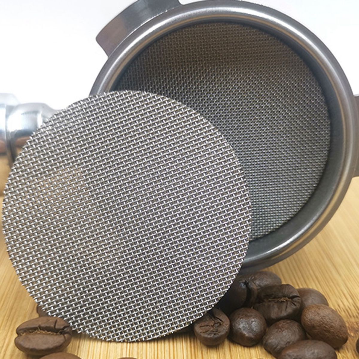 1PC 53.5mm Puck Screen/Espresso Portafilter Lower Shower Screen/Contact Screen - Stainless Steel