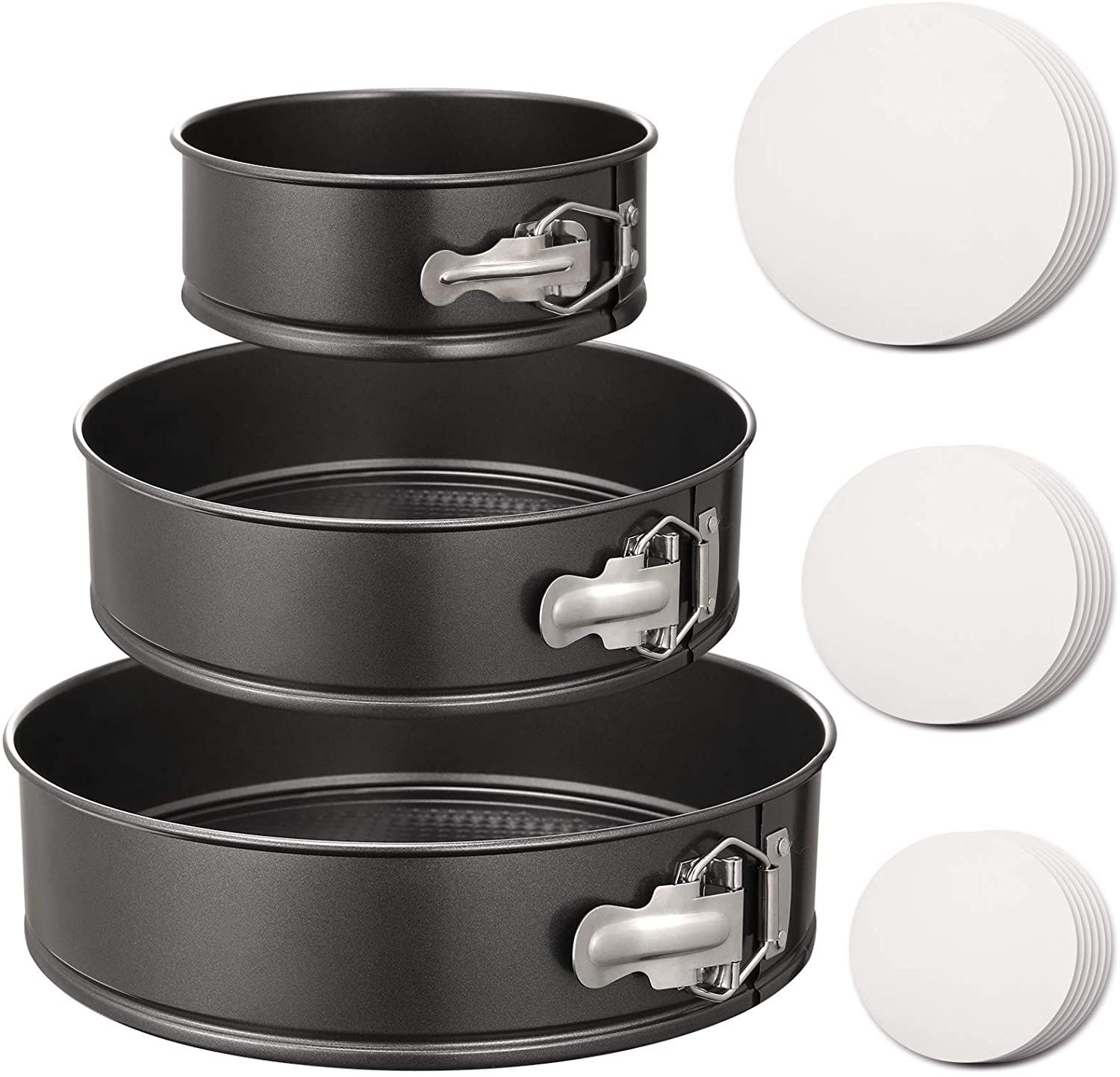 3pcs/Set Cheese cake ,Cake Pan ,Carbon Steel Mold ,Removable Waffle Bottom Cooking, Oven Proof Cake Pan