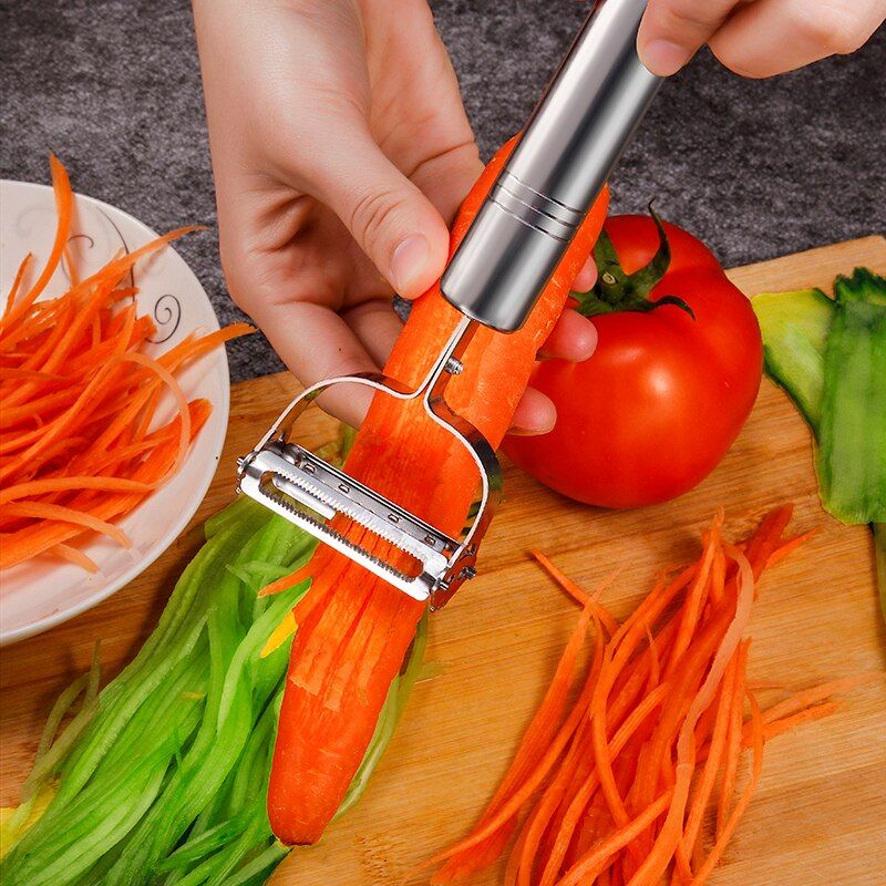 Multi-function Vegetable Peeler/Slicers/Graters/ Alu chips cutter- Stainless Steel