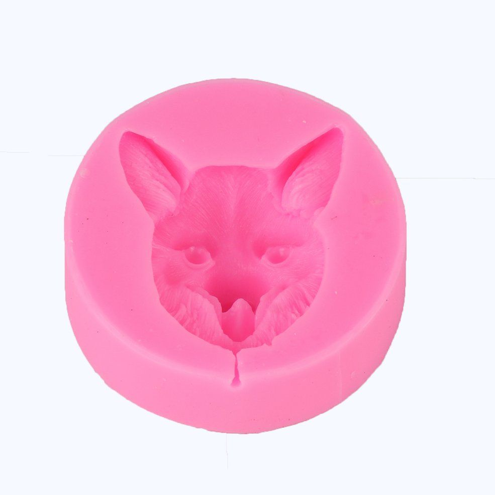 3D Clever Dog Modeling Lollipop Cake Chocolate Decorative Mold - random