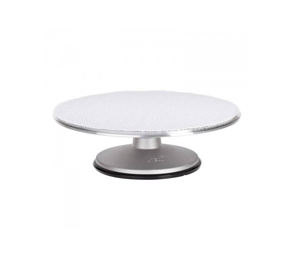 Stainless Steel Revolving Cake Stand - Silver