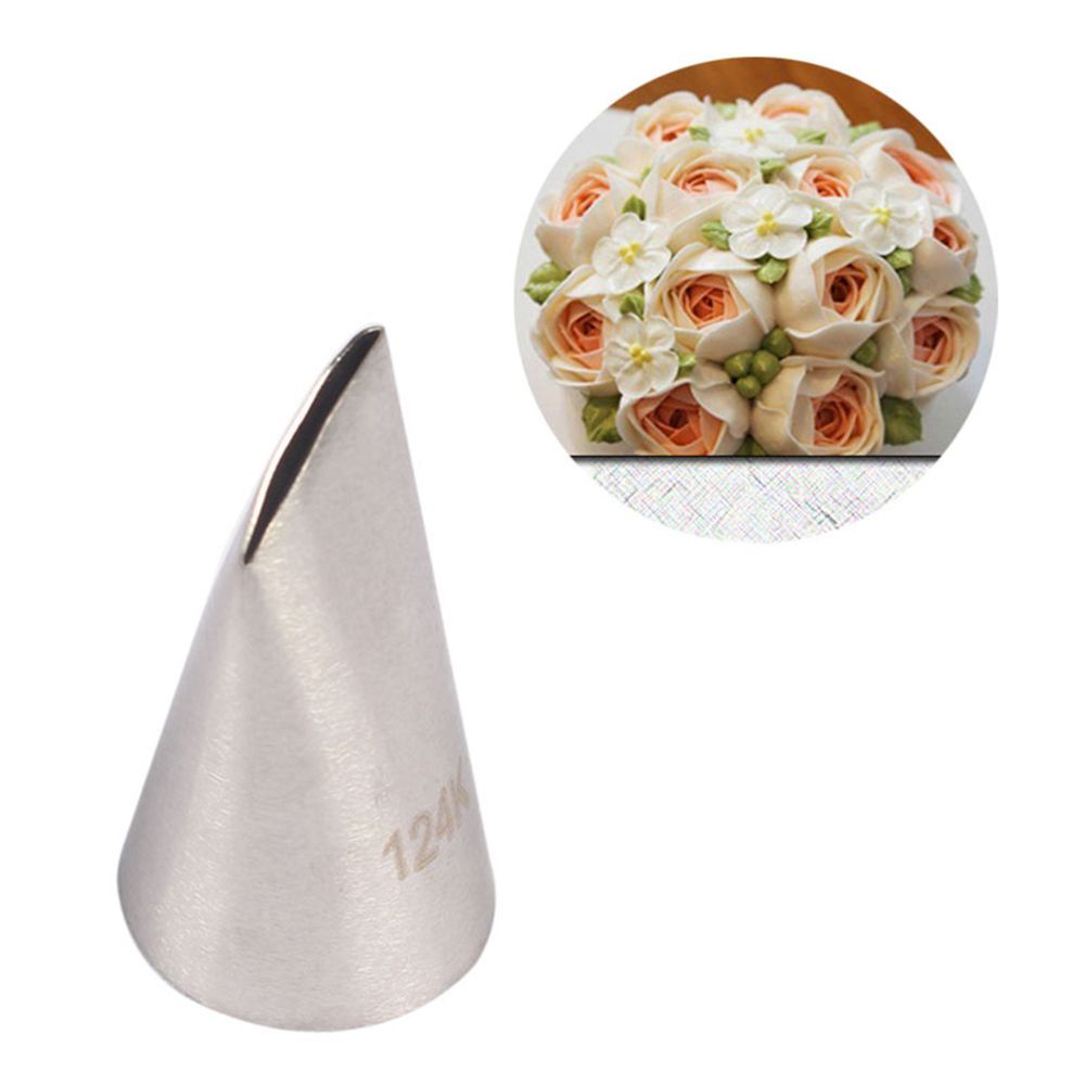 Austin Rose Cake Decorating Tip #124K Sugar Craft Stainless Steel Icing Piping Pastry Nozzles Dessert Decorators Drop Shipping