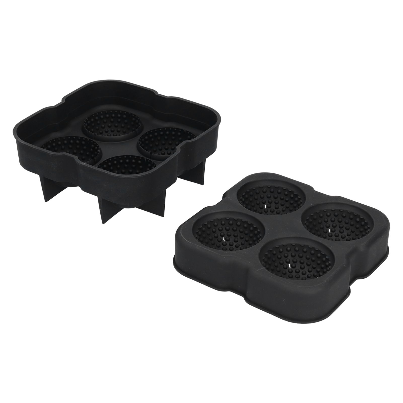 Ice Ball Tray Leakproof Non Toxic Mold 4 Grids Maker For