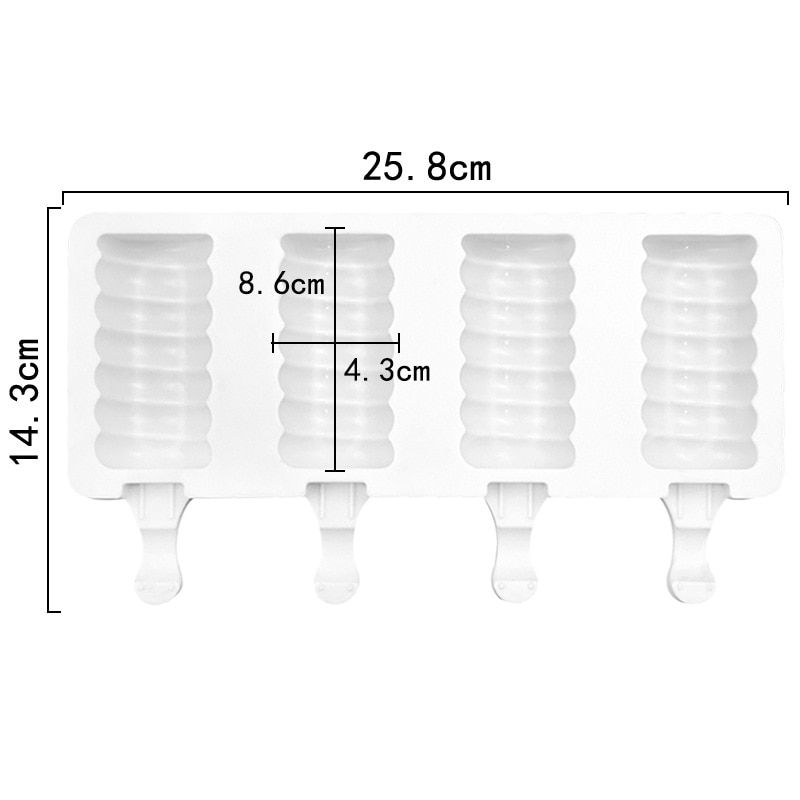 4/8 Cell Magnum Silicone Mold Silicone Ice Cream Mold Popsicle Molds DIY Ice Cream Mould Ice Pop Maker Mould Icemaker