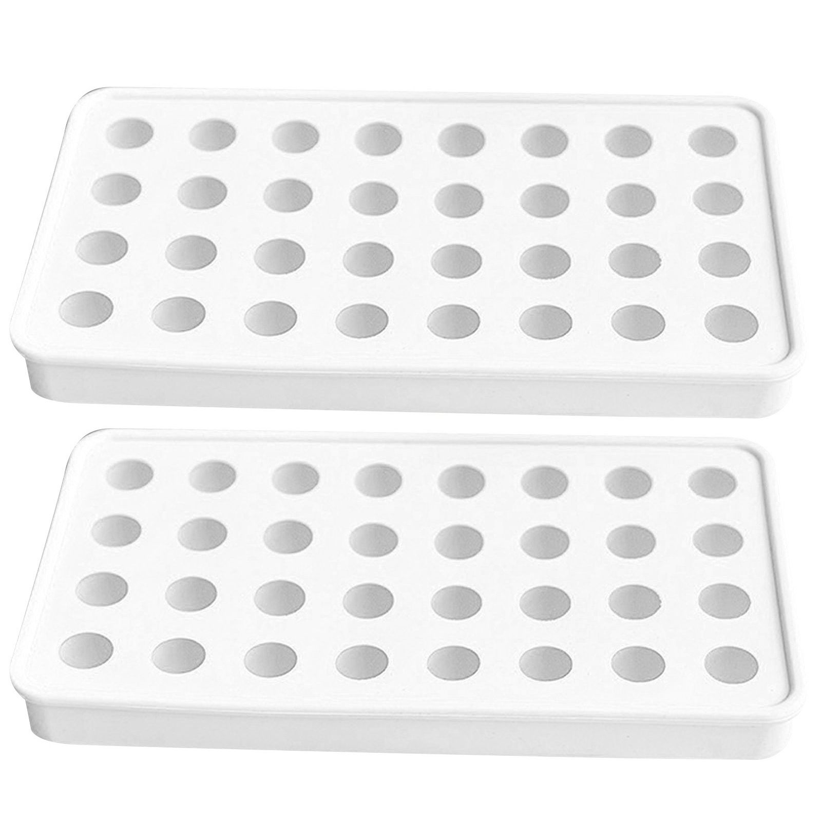 2Pcs Food Grade Silicone 32 Cavities Kitchen Ice Tube Maker Trays Molds