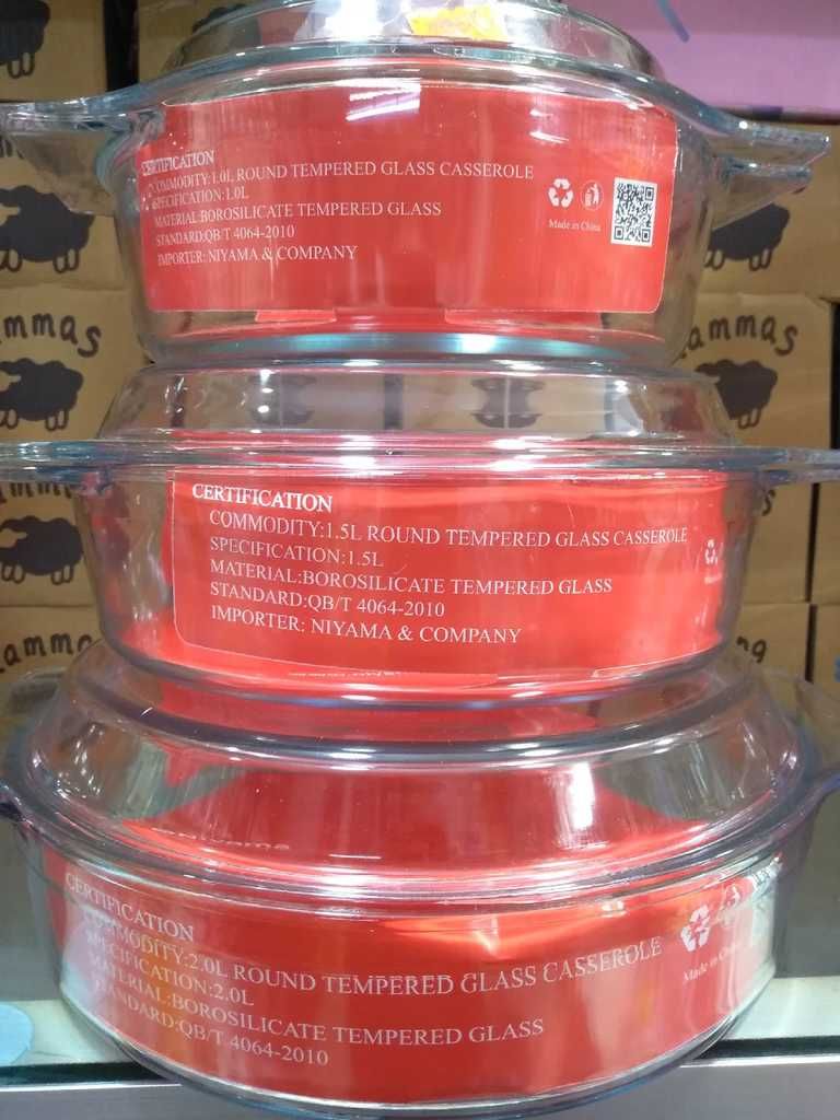 Oven Proof Glass Serving Dish - Transparent 3pc Oven Use And Serving Dish And Bakeware. Oven Proof Glass Serving Dish - Transparent 6 Pcs Set