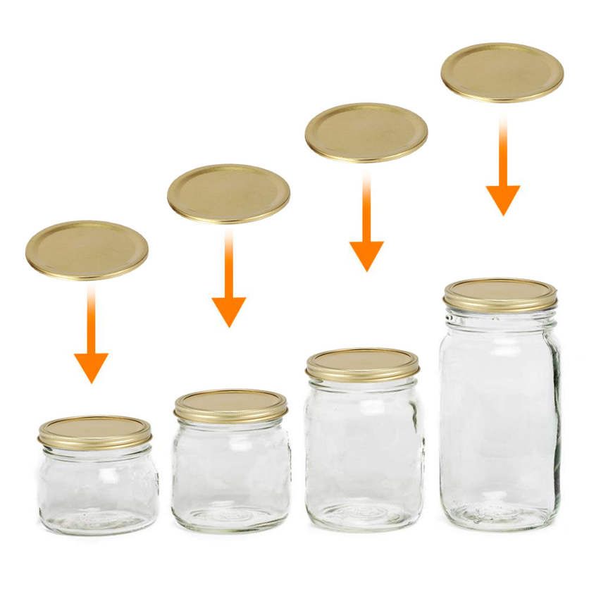 Split‑Type Jar Lid Stainless Steel Mini Glass Lids Container Sealing Cover for Spice Honey Storage