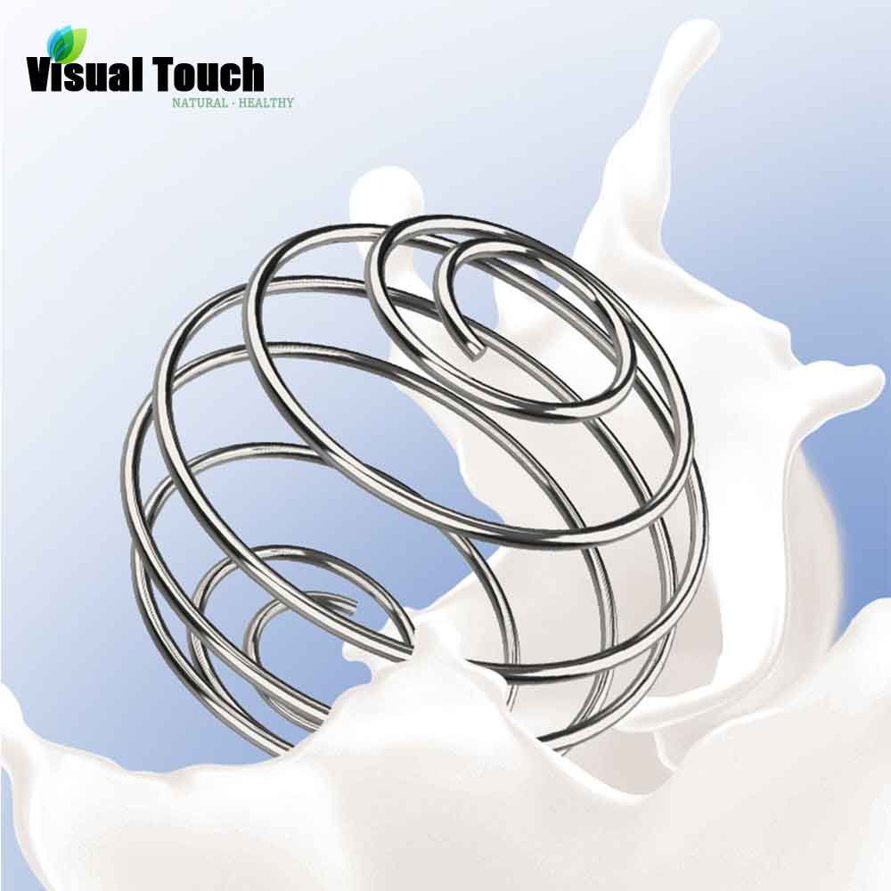 Visual Touch Whisk Ball Mixed Shaker Bottle Protein Fitness Water Juice Milk Stainless Steel Mixer  Drink Gadgets Set