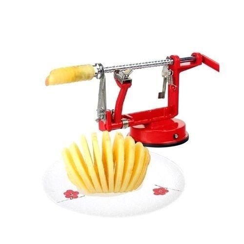 3 in 1 Apple Peeler Slicing Machine - Red and Silver