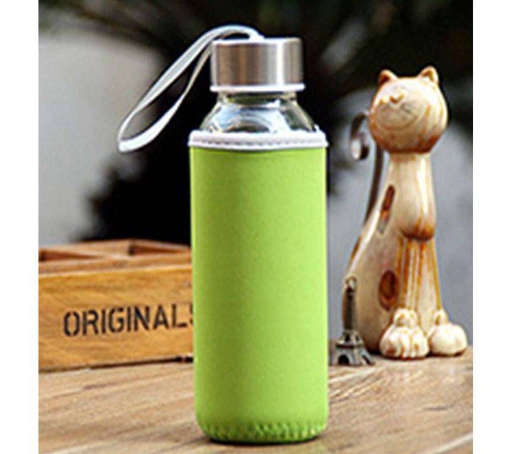 300ml Glass Bottle Borosilicate Water with Cloth Pouch