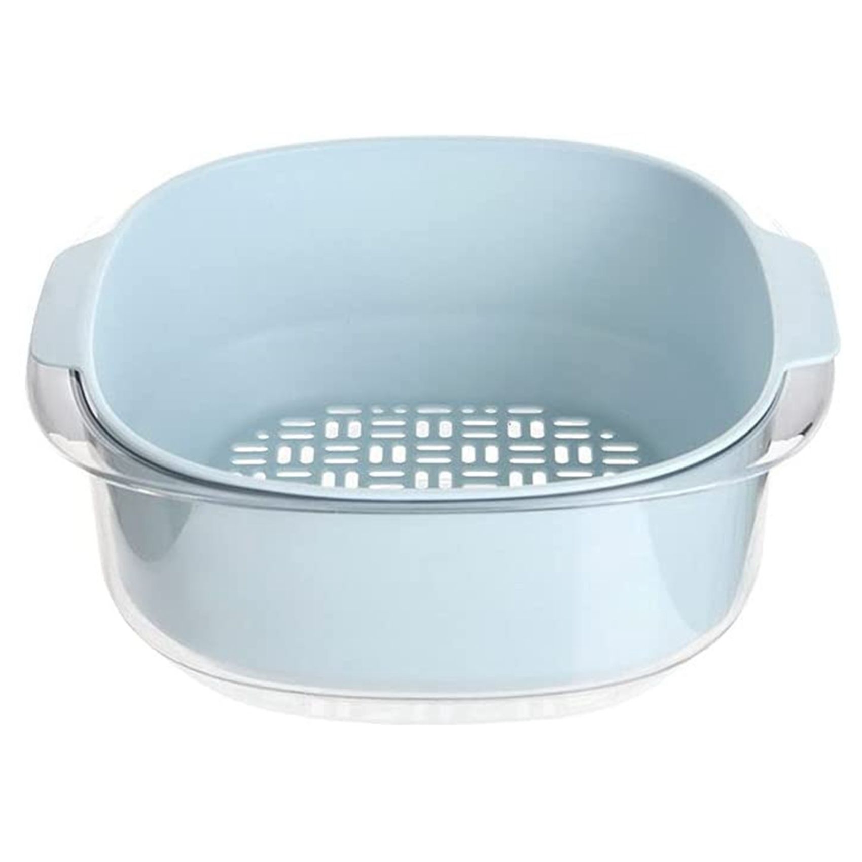 Multi-Functional Double-Layer Plastic Drainage Basin and Basket Mixed Fruit and Vegetable Filter Cleaning Drain Basket A