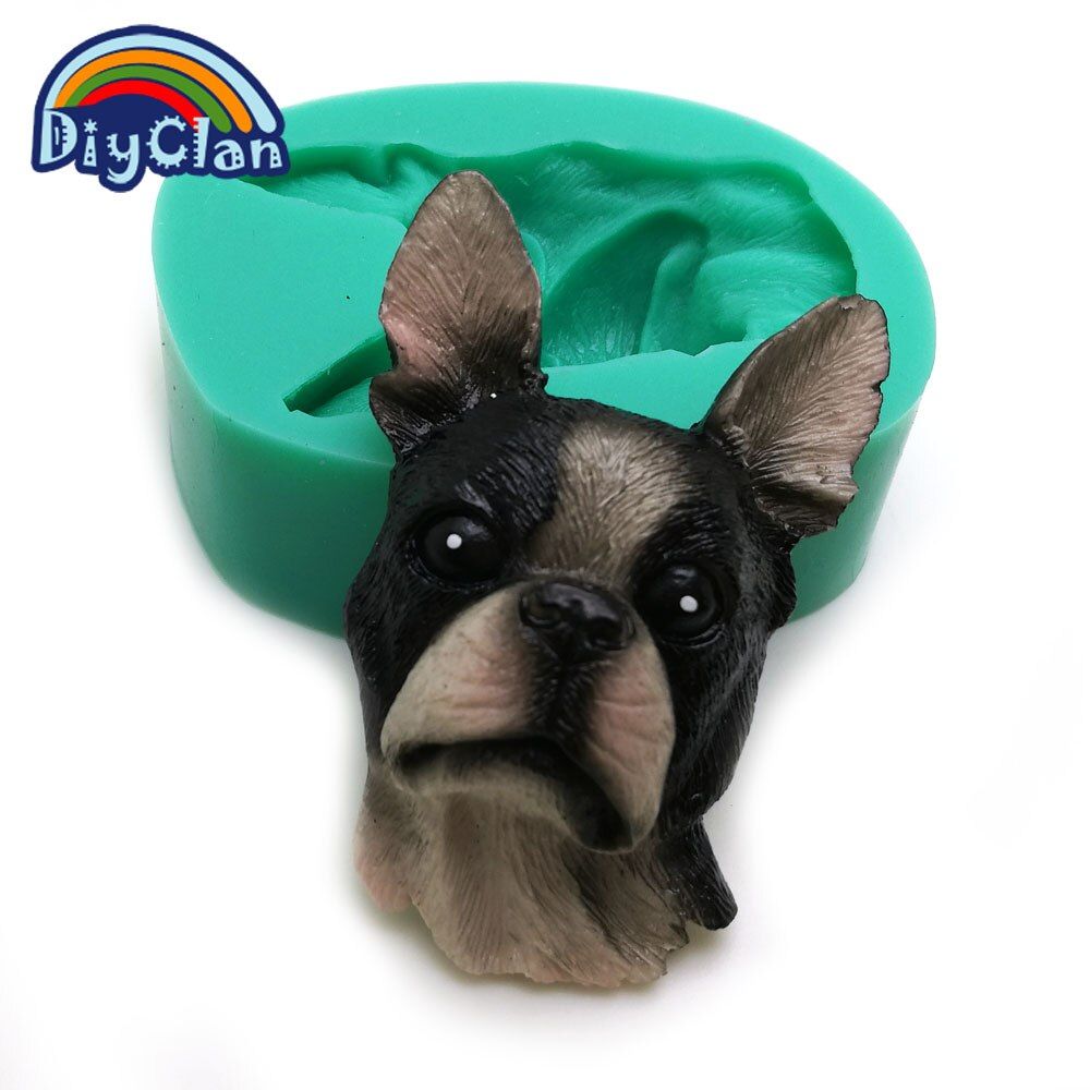 Puppy dog Breed face silicone cake decoration mold animal cupcake making modeling  chocolate resin sugarcraft polymer clay mould
