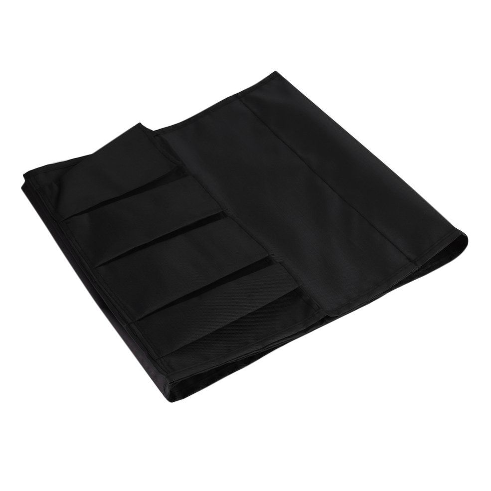 Sofa Side Foldable Portable Storage Bag TV Remote Control Organizer Holder - black